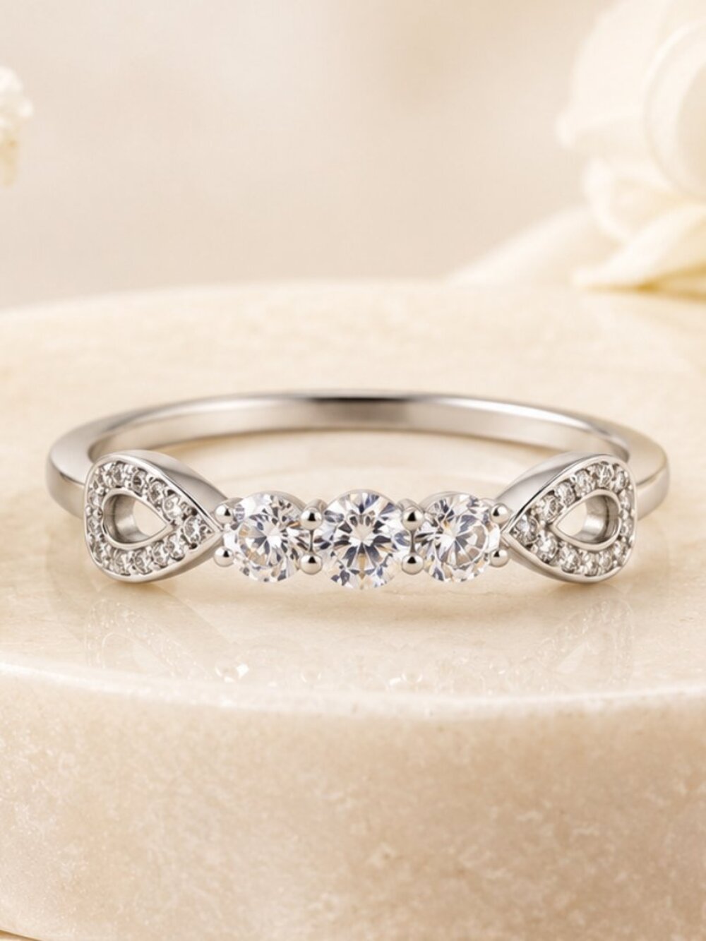 Vintage Three-Stone Diamond Ring